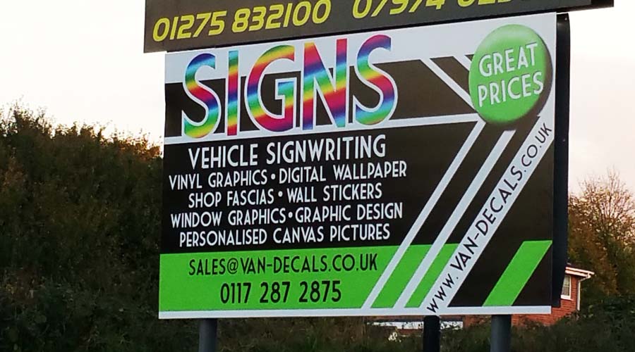 vehicle aluminum composite signs writing | Deco Studio
